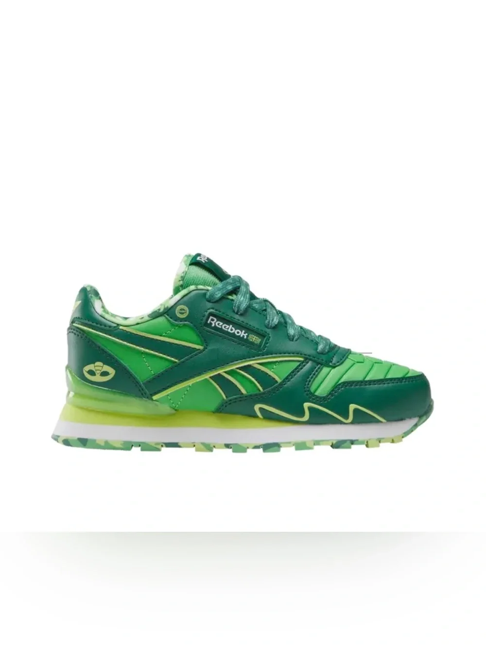 Reebok Kids Classic Leather Step N Flash Gekko PJ Masks Sneakers
